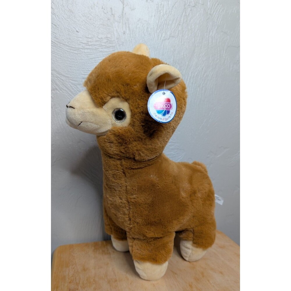 Nanco Brown Tan Llama 14" Plush Stuffed Animal Toy With Tag